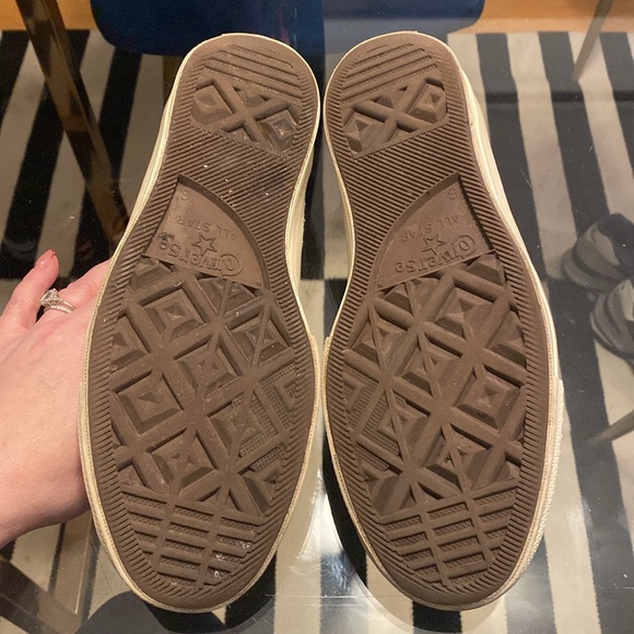 COMME DES GARÇONS WHITE LOW TOP CONVERSE SNEAKER WOMENS 8 - Picture 11 of 12